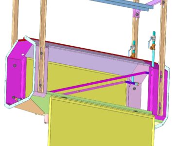 3D модель Проходной кабинет охлаждения птицы на конвейере переработки