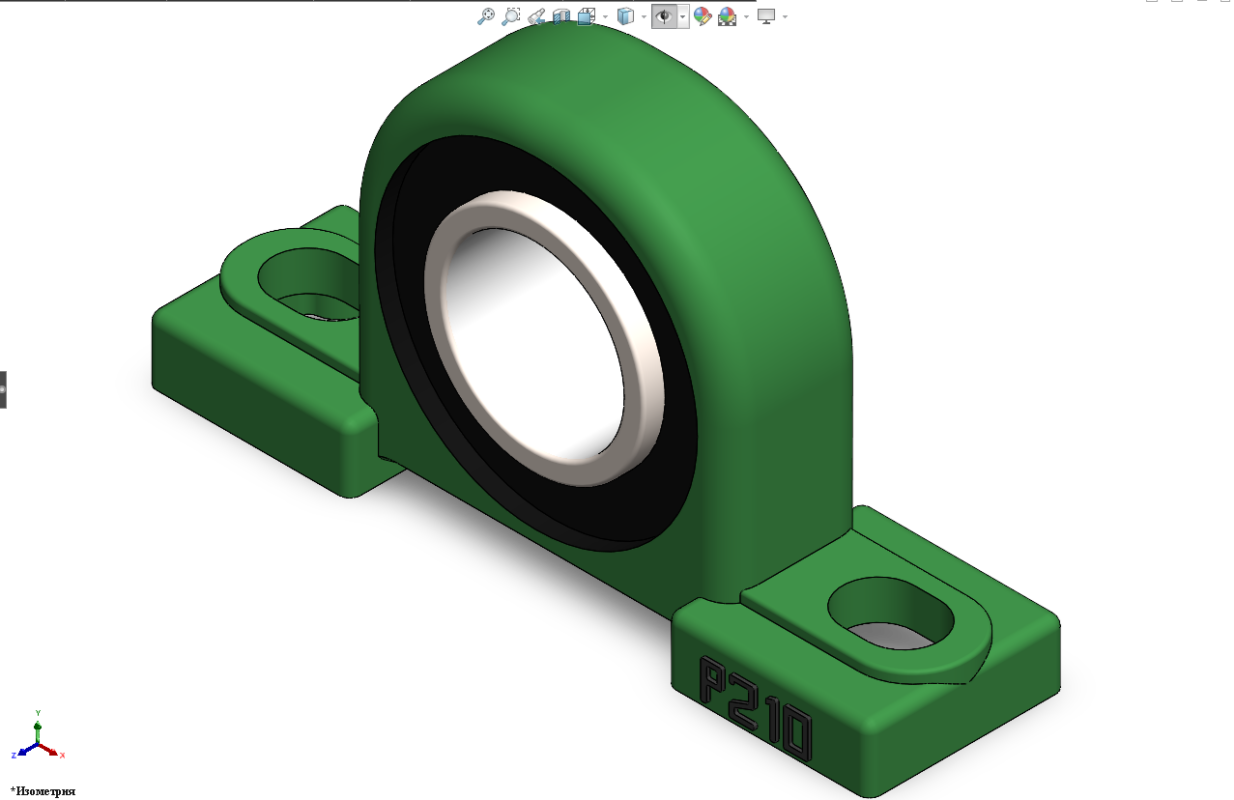 3D модель Подшипниковый узел UCP 210