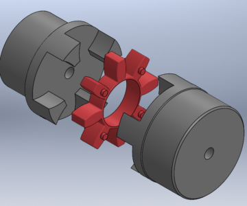 3D модель Кулачковая муфта под расточку SGM55AB 98Sh (ROTEX55) ISKRA