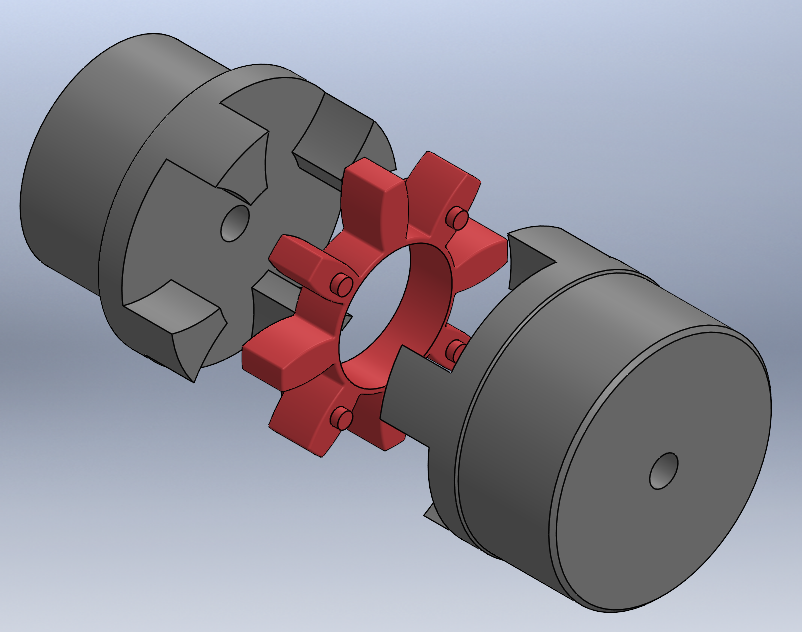 3D модель Кулачковая муфта под расточку SGM55AB 98Sh (ROTEX55) ISKRA