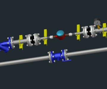 3D модель Водомерный узел здания лицея