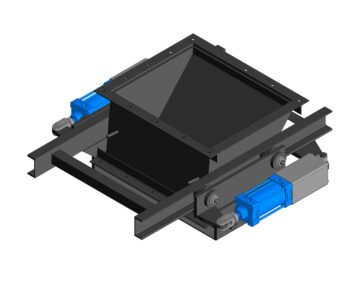 3D модель Затвор бункера с пневмоприводом