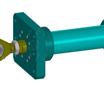 3D модель Гидроцилиндр 100х70 ход 250мм