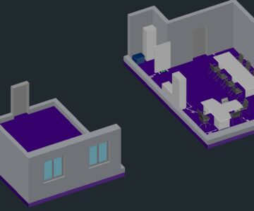 3D модель Кабинет руководителя с переговорным столом