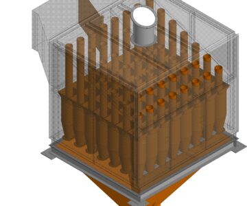 3D модель Батарейный циклон БЦ2*7