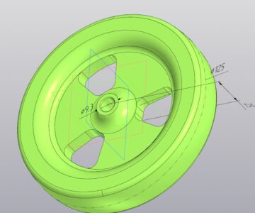 3D модель Колесо для теннисного стола