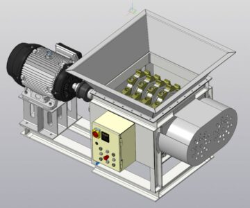 3D модель Дробилка для дерева двухвалковая 700х600