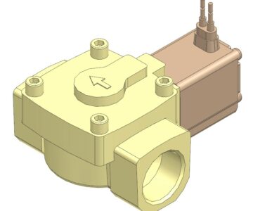 3D модель Двухходовой электромагнитный (соленоидный) клапан SMC VXD262NA