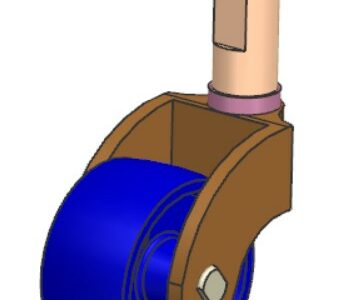 3D модель Колесо поворотное до 50 кг.