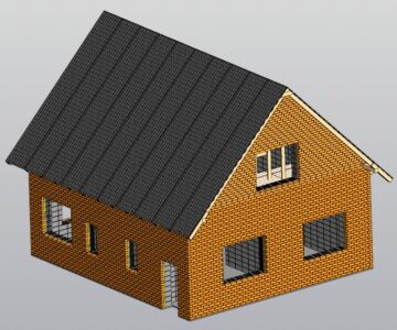 3D модель Коттедж 1050х9537х8380 мм