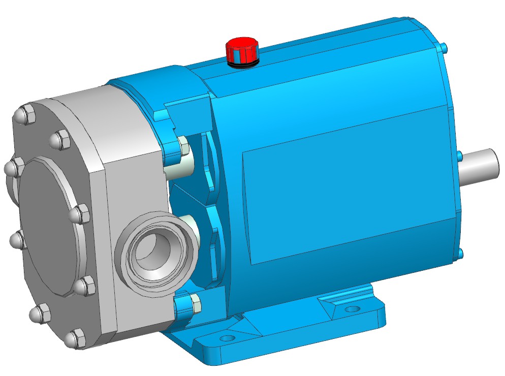 3D модель Кулачковый (роторный) насос Alfa Laval серии SRU 9630862580