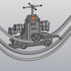 3D модель Ручной трубогиб со сменными роликами для различных профилей