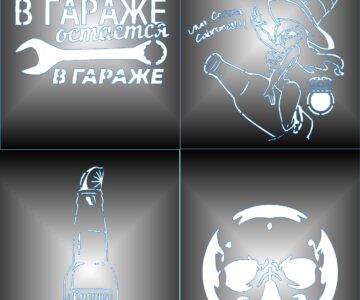 3D модель Картинки для резки (4 шт)