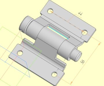 3D модель Петля борта откидная шарнирная для прицепа