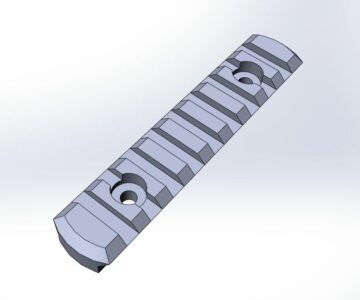 3D модель Модель планки пикатини, 1:1 100мм