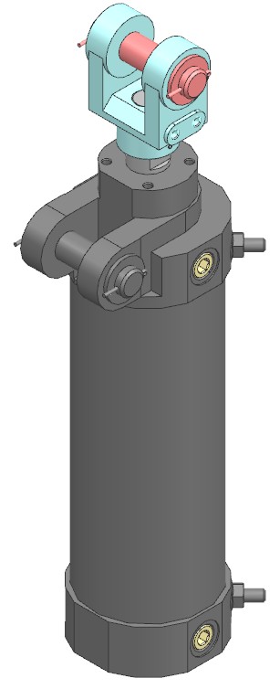 3D модель Пневматический шарнирный цилиндр Festo 557918 (тип DW-80-150-Y-AB)