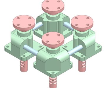 3D модель Подъемная платформа реечного типа YIHEDA-ZCL03-300-S50-X100-Y100-U
