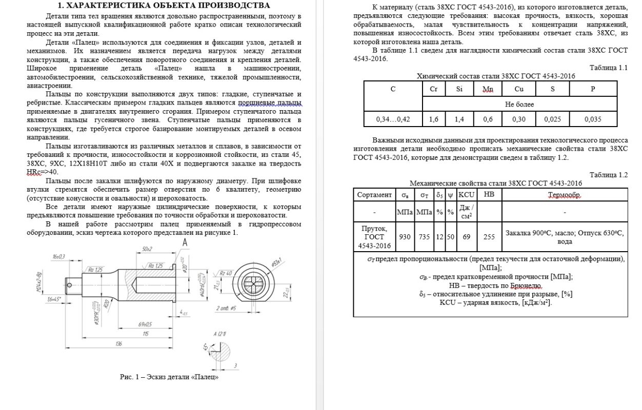 Чертеж Конструкторско-технологическое обеспечение производства детали "Палец"