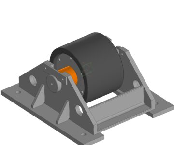 3D модель Ролик нижний пластинчатого питателя