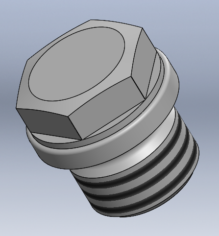3D модель Пробки резьбовые DIN 910 M16x1.5 и M27x2