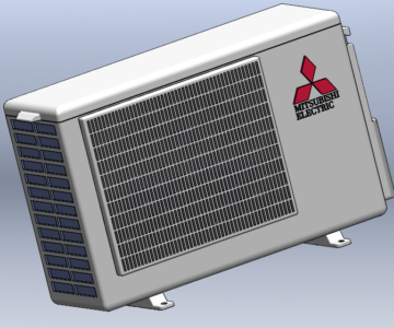 Чертеж Наружный блок Mitsubishi Electric MSZ-SF25VE MSZ-SF35VE MSZ-SF42VE