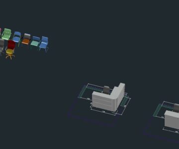 3D модель Стойка ресепшн в двух вариантах