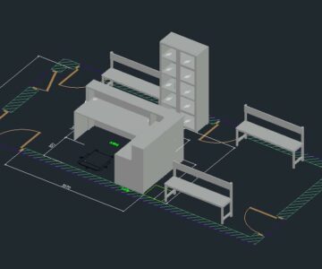 3D модель Оформление стойки ресепшен в ветеринарной клинике