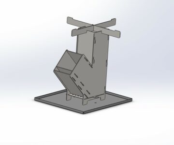 3D модель Турбо печь походная разборная