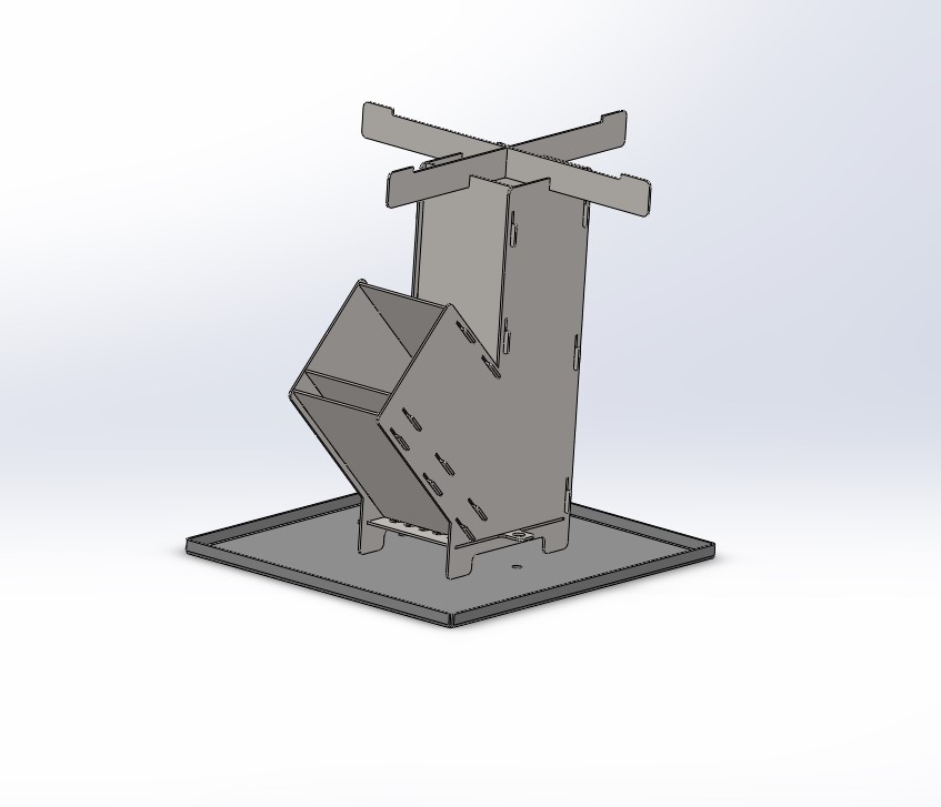 3D модель Турбо печь походная разборная
