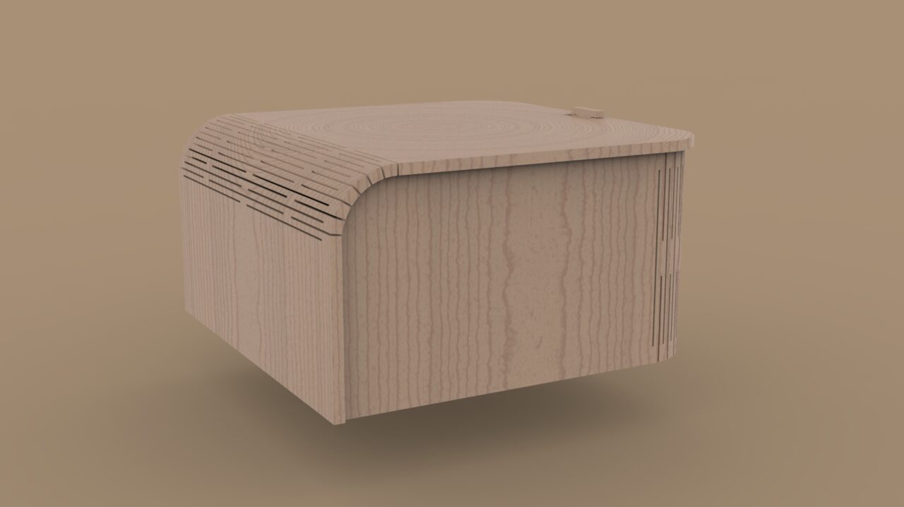 3D модель Шкатулка из фанеры (120х118х63)
