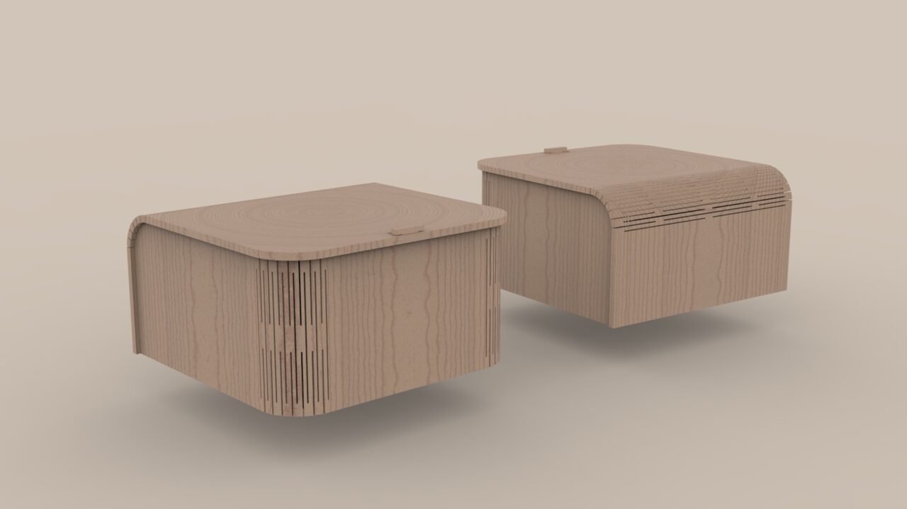 3D модель Шкатулка из фанеры (120х118х63)