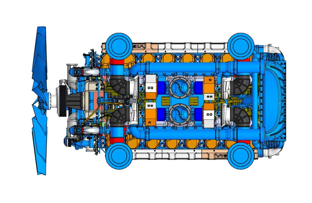 3D модель Двигатель 16M33-ECU-1500rpm Baudouin (1680кВт)