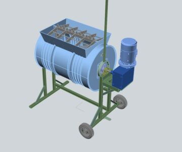 3D модель Бетономешалка из 200 литровой бочки