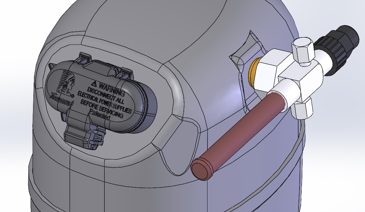 3D модель Компрессор Tecumseh CAJ2464Z