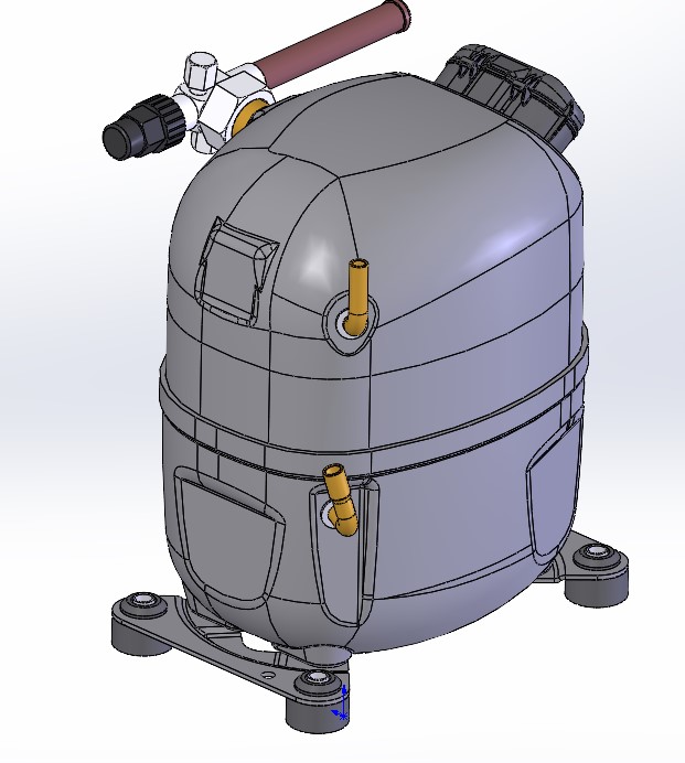 3D модель Компрессор Tecumseh CAJ2464Z
