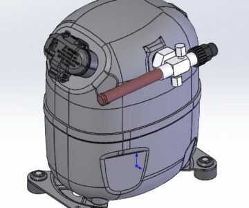 3D модель Компрессор Tecumseh CAJ2464Z