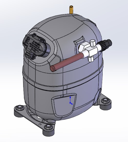 3D модель Компрессор Tecumseh CAJ2464Z