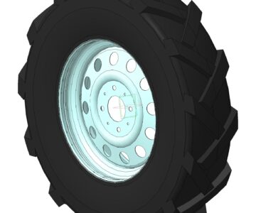 3D модель Колесо УМВ с шиной Ozko PR6 KNKS2TT