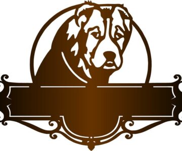 Чертеж Адресная табличка с алабаем