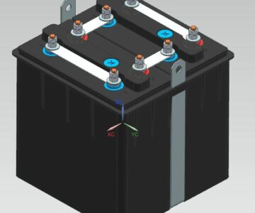 3D модель Габаритная 3Д модель аккумуляторной батареи 2ТН-450
