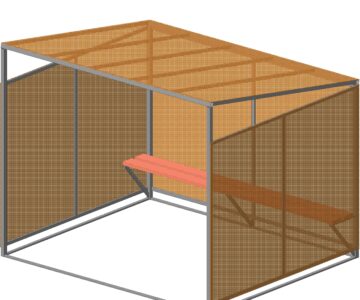 3D модель Беседка-курилка 3000 х 2500 х 2465 мм