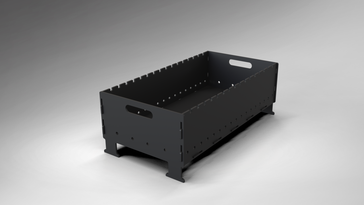 3D модель Мангал 600х300х150 из 3мм