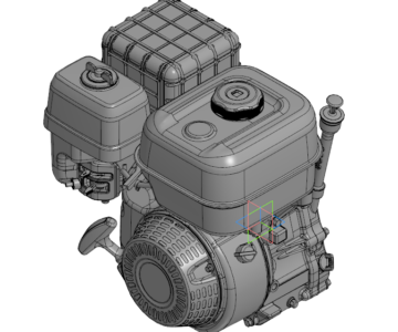 3D модель Двигатель бензиновый Zongshen GB270B 9л.с.