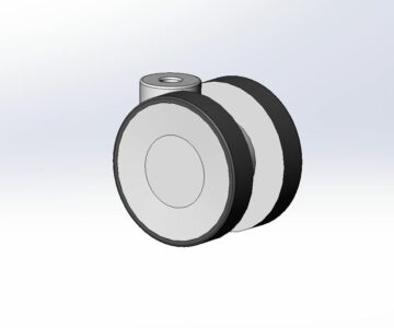 3D модель Опора колесная 5925UAO075L51-10 RAL9002 / KICK PEDAL