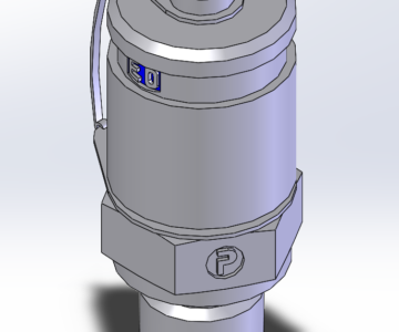 3D модель Адаптер POPPET VALVE TEST POINT 1-4-BSP CAP W-CHAIN (S10714G00C)