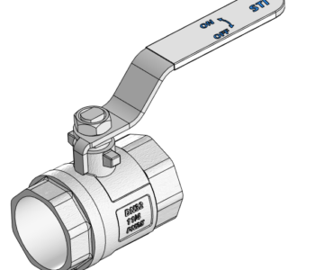3D модель Кран шаровой STI DN32 PN25