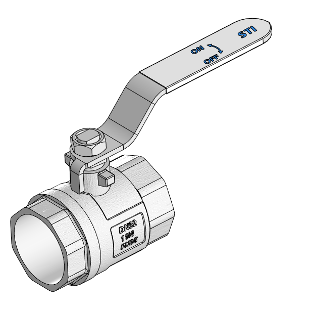3D модель Кран шаровой STI DN32 PN25