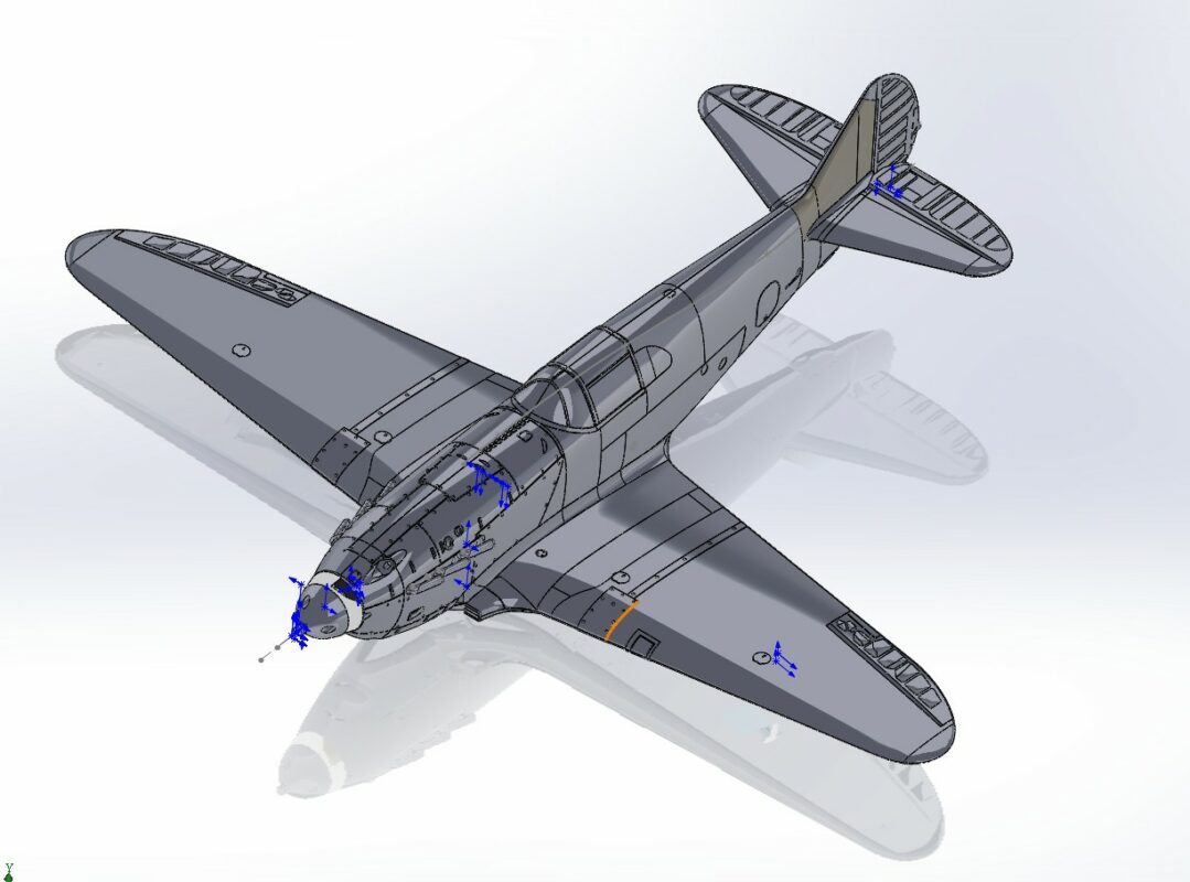 3D модель 3D модель советского истребителя Второй мировой войны ЛаГГ-3