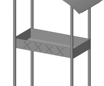 3D модель Мангал с навесом