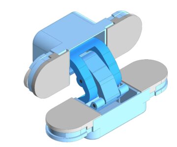 3D модель Скрытая петля дверная U3D2000